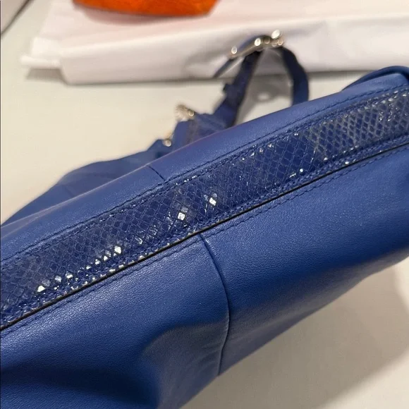 Coach Blue Leather Shoulder Bag F1176-F16535 - Picture 11 of 13